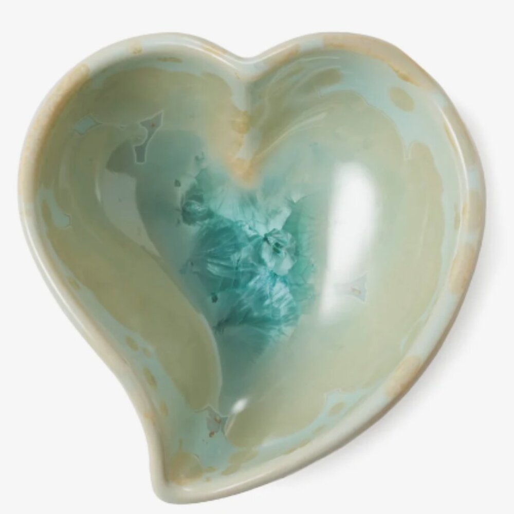 SIMON PEARCE Twist Heart Bowl — Crystalline JADE